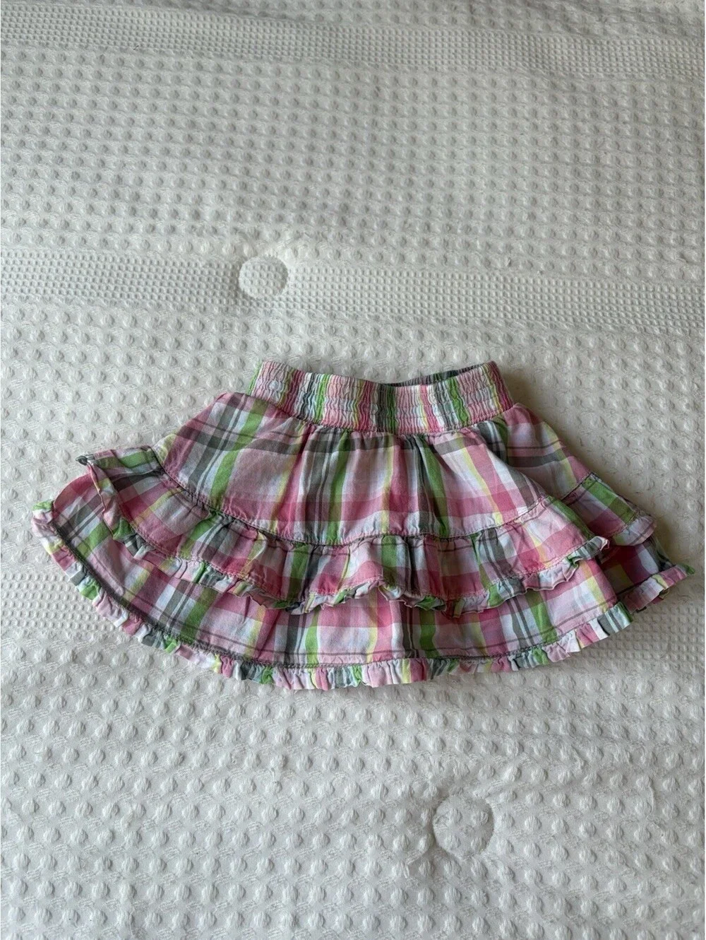Oshkosh Pink Plaid Skort Size 2T Ruffles
